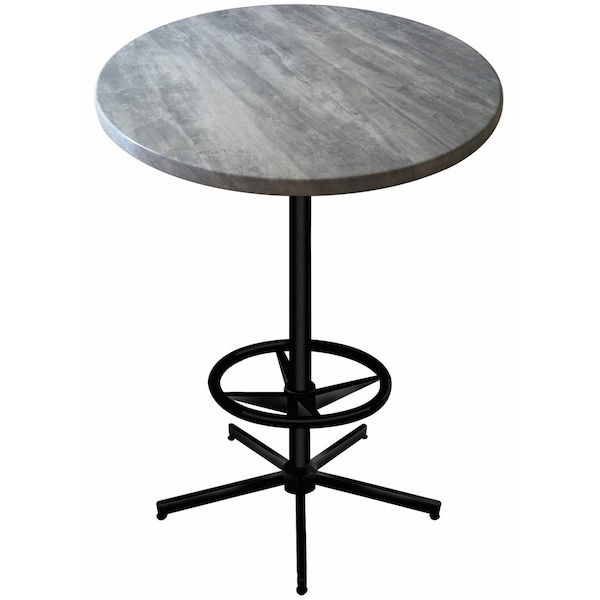 42" Tall In/Outdoor All-Season Table, 30" dia. Greystone Top